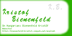 kristof bienenfeld business card